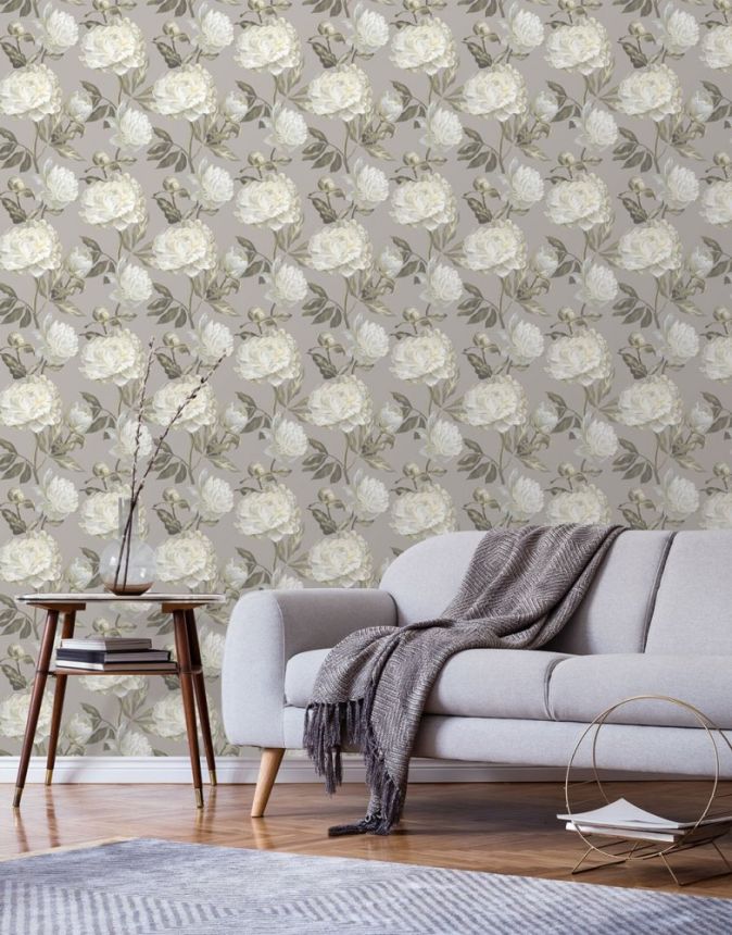 Luxury non-woven wallpaper EE22536, Flowers, Essentials, Decoprint