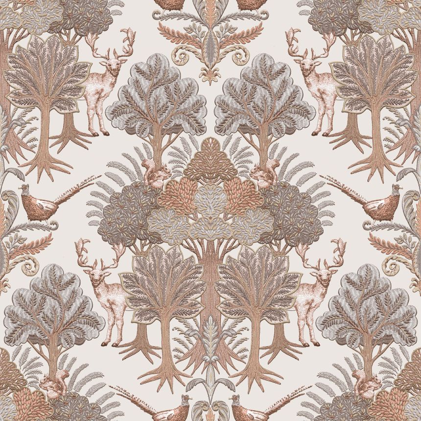 Luxury wallpaper, trees, animals, TP422301, Tapestry, Design ID