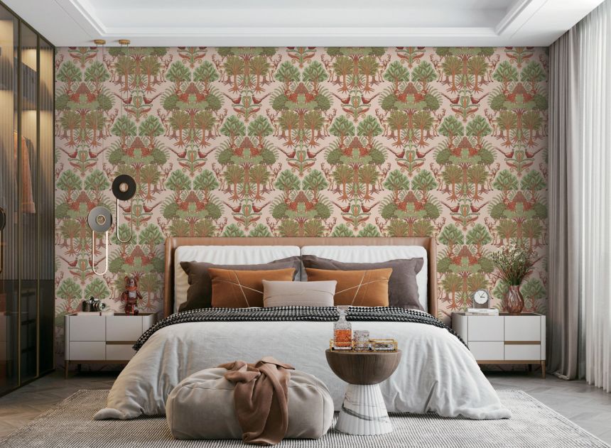 Luxury wallpaper, trees, animals, TP422303, Tapestry, Design ID