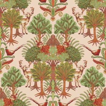 Luxury wallpaper, trees, animals, TP422303, Tapestry, Design ID