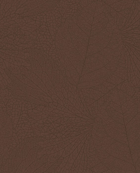 Brown wallpaper with metallic leaves, 324042, Embrace, Eijffinger