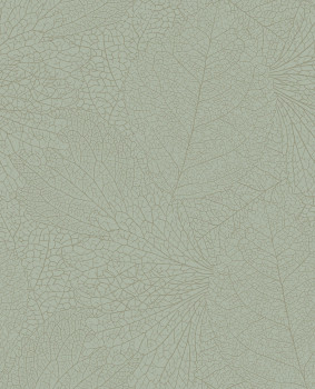 Green wallpaper, metallic leaves, 324043, Embrace, Eijffinger