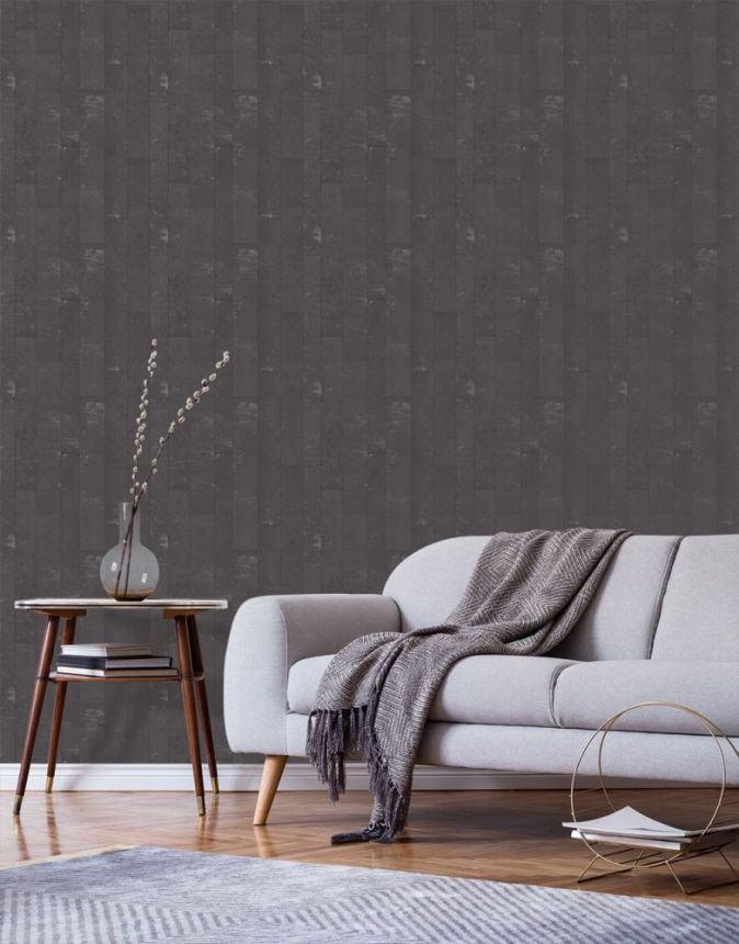 Luxury non-woven wallpaper EE22565, Metallic Wood, Essentials, Decoprint
