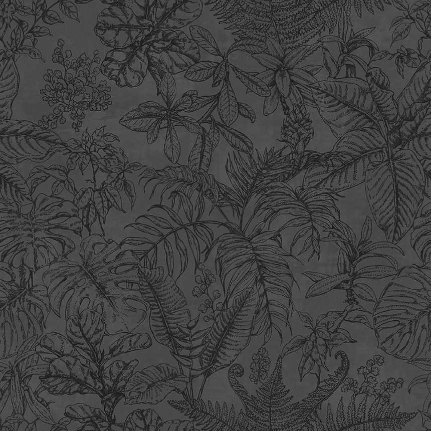 Luxury non-woven wallpaper Leaves EE22546, Allover Leaf, Essentials, Decoprint