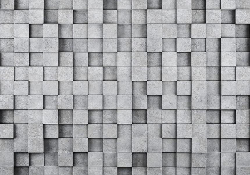 Non-woven photo mural wallpaper Concrete cubes 22110, 368 x 280 cm, Photomurals, Vavex