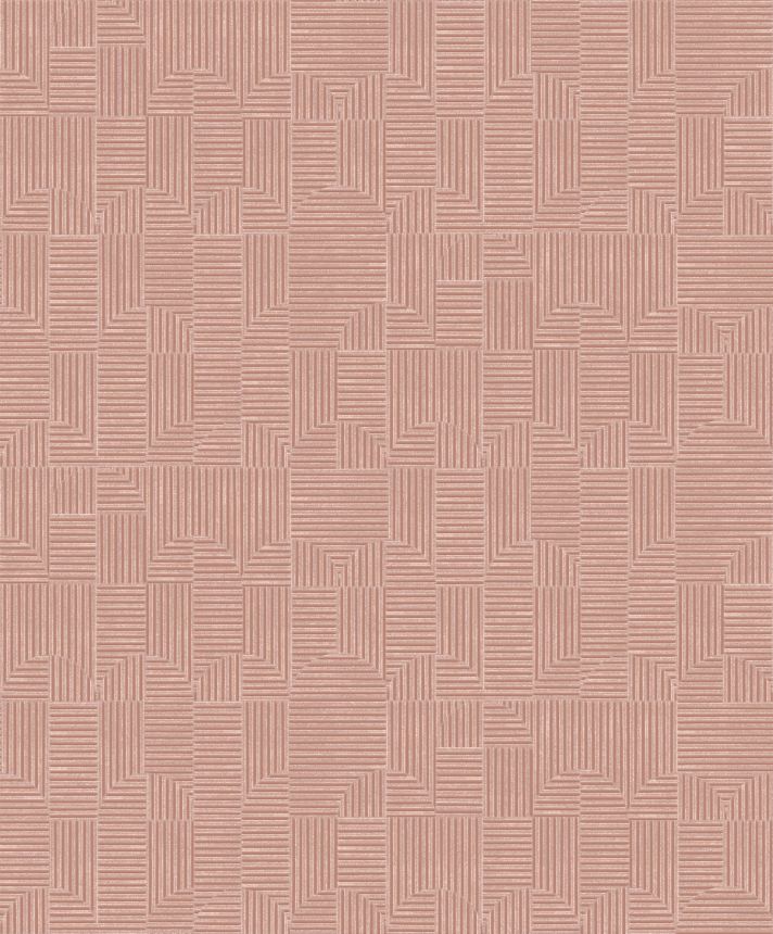 Old pink geometric pattern wallpaper,  ILA403, Aquila, Khroma by Masureel