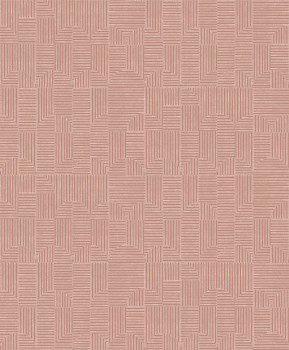 Old pink geometric pattern wallpaper,  ILA403, Aquila, Khroma by Masureel