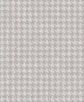Gray wallpaper, fabric imitation,  rooster foot pattern, ILA505, Aquila, Khroma by Masureel