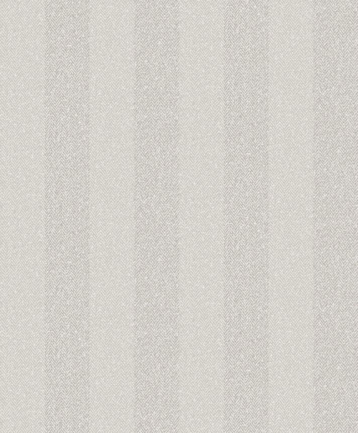 Gray wallpaper, imitation tweed striped fabric, ILA606, Aquila, Khroma by Masureel
