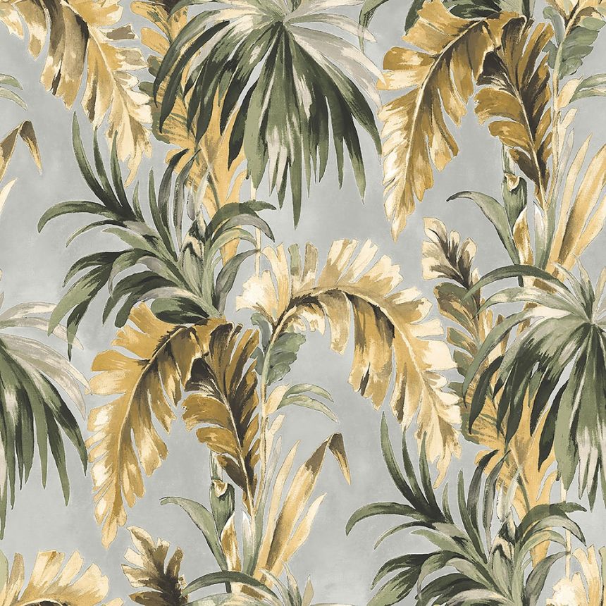 Luxury non-woven wallpaper Tropical Leaves EE22532, Essentials, Decoprint