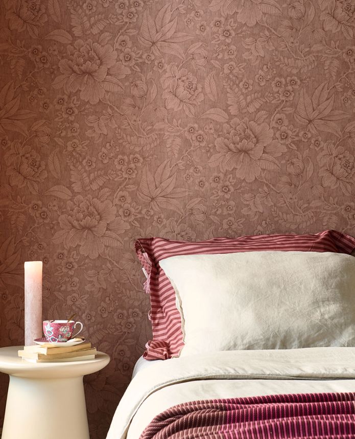 Old pink floral wallpaper, 333103 Pip Studio 6, Eijffinger