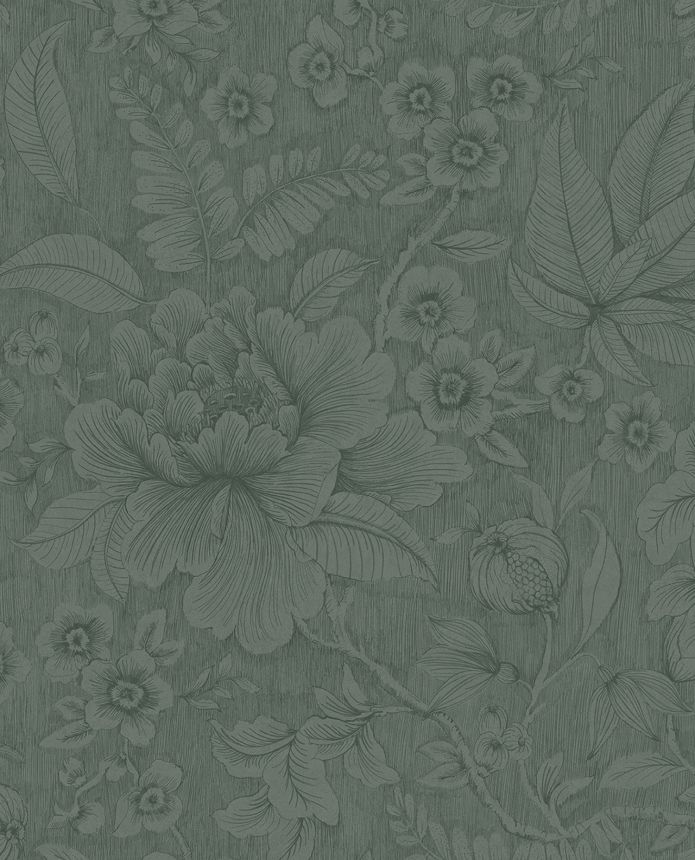 Green floral wallpaper, 333104 Pip Studio 6, Eijffinger
