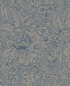 Blue-beige wallpaper, flowers, 333106 Pip Studio 6, Eijffinger