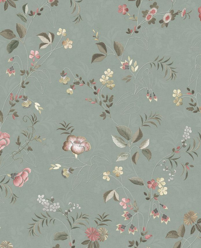 Green floral wallpaper, 333131, Pip Studio 6, Eijffinger