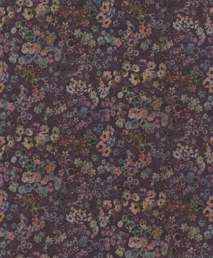 Purple floral wallpaper, 221300, Botanical, BN Walls