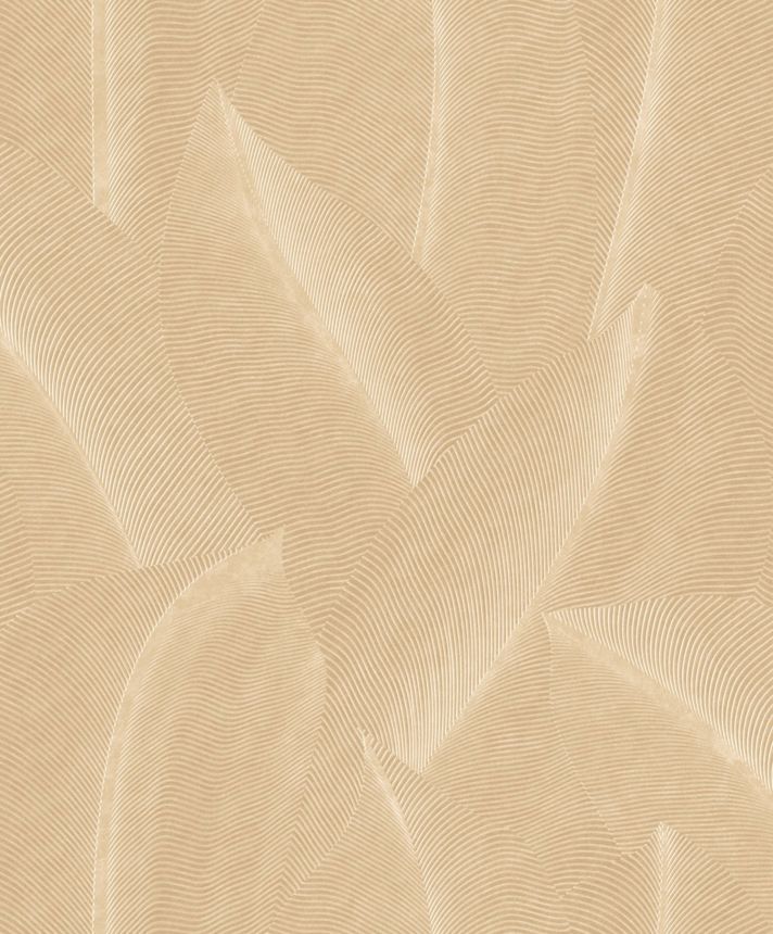 Beige wallpaper with leaves, AL26220, Allure, Decoprint