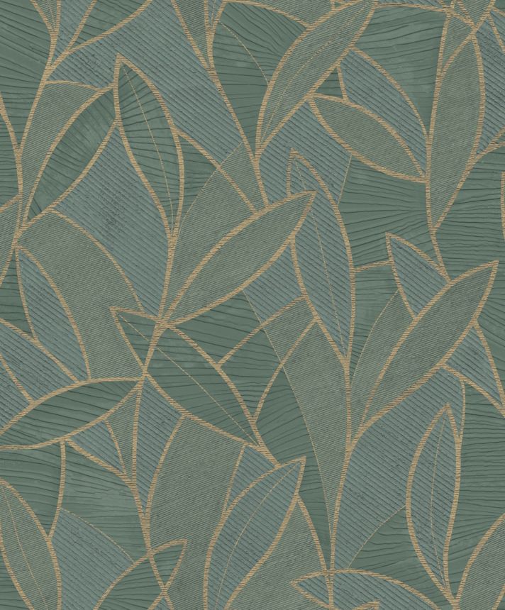 Green-gold leaf wallpaper, AL26233, Allure, Decoprint