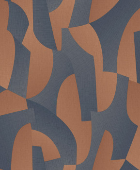 Blue-brown geometric wallpaper, AL26272, Allure, Decoprint