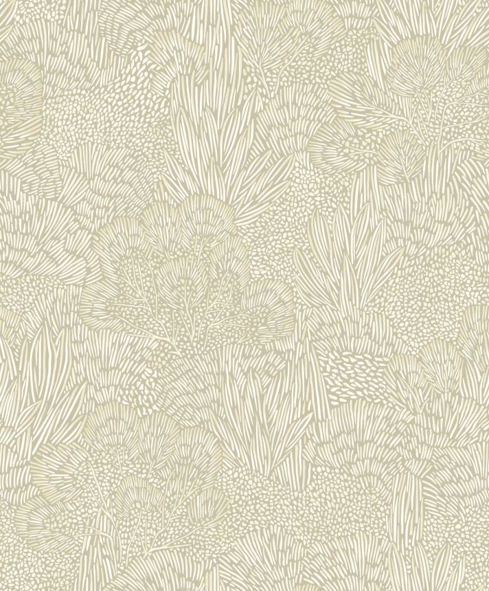 Gray-beige wallpaper, landscape, trees, BA26060, Brazil, Decoprint