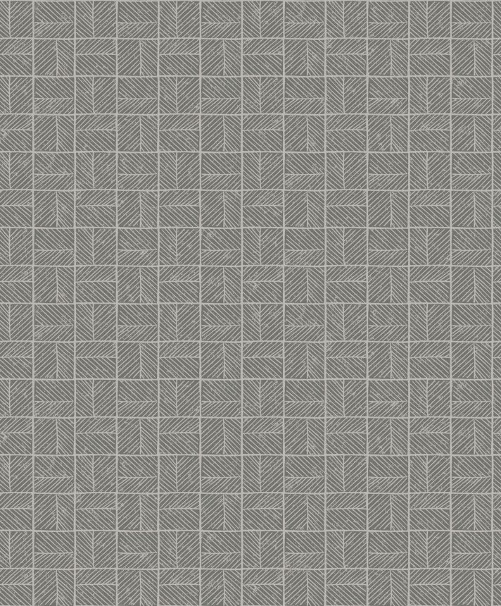 Gray geometric pattern wallpaper, BA26082, Brazil, Decoprint