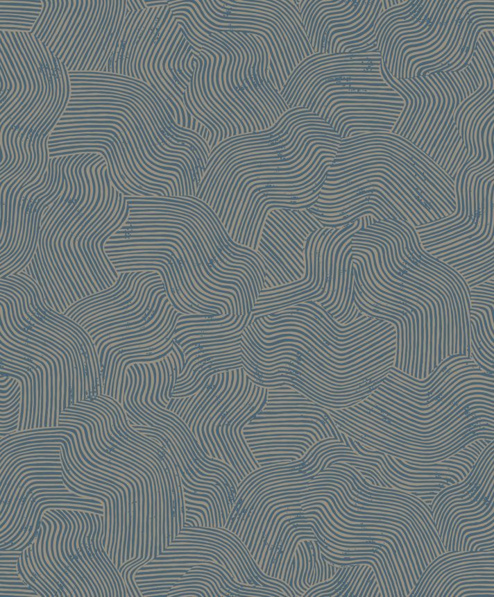Blue-gold geometric pattern wallpaper, BA26092, Brazil, Decoprint