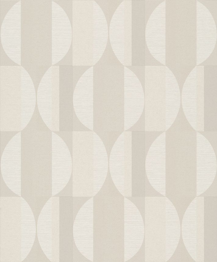 Cream geometric pattern wallpaper, CU3101, Cumaru, Grandeco