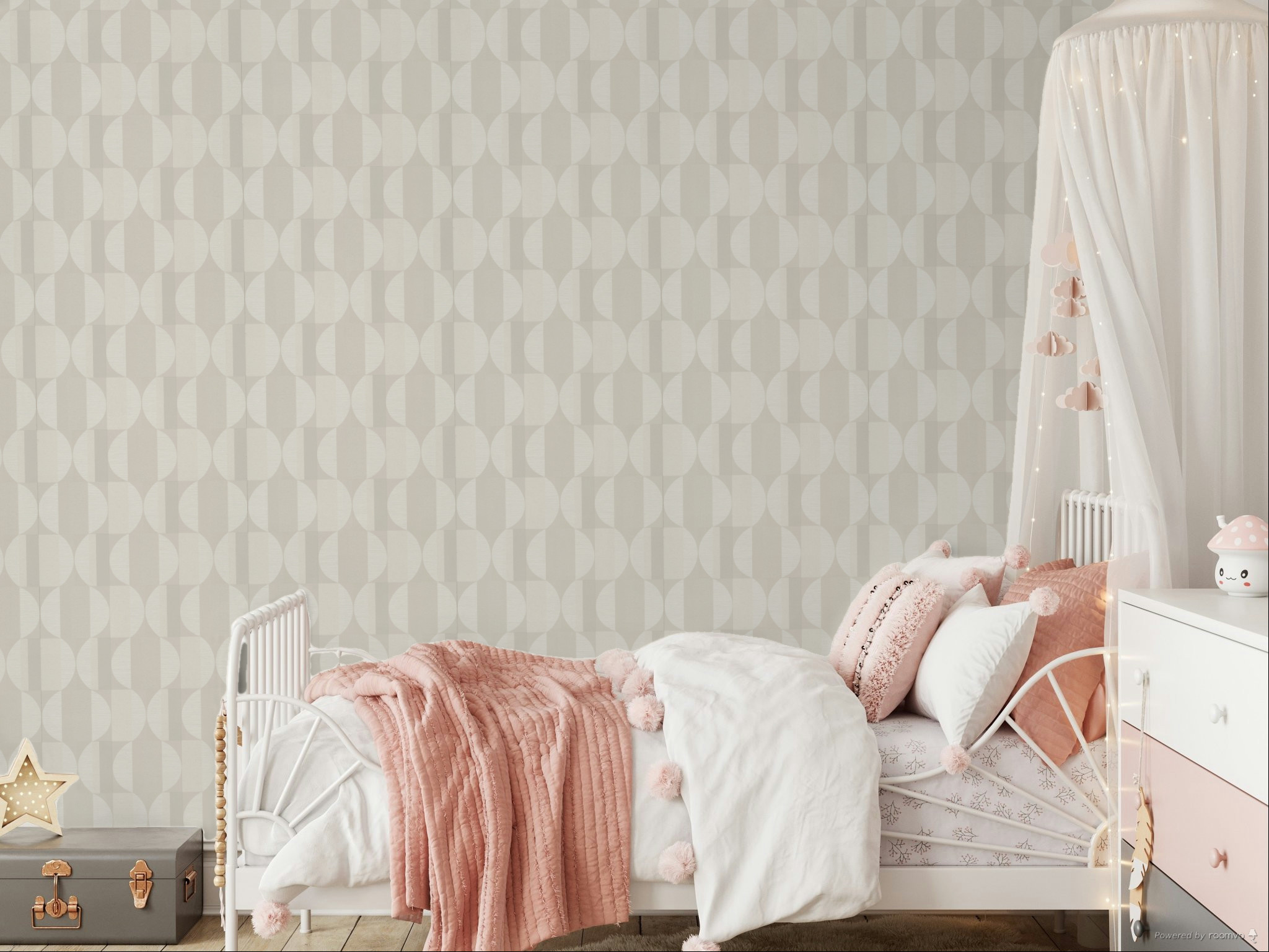 Cream geometric pattern wallpaper, CU3101, Cumaru, Grandeco