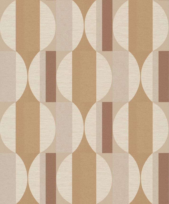 Brown-beige geometric pattern wallpaper, CU3105, Cumaru, Grandeco