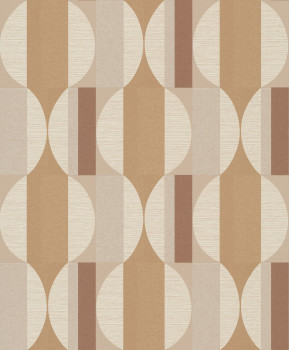 Brown-beige geometric pattern wallpaper, CU3105, Cumaru, Grandeco