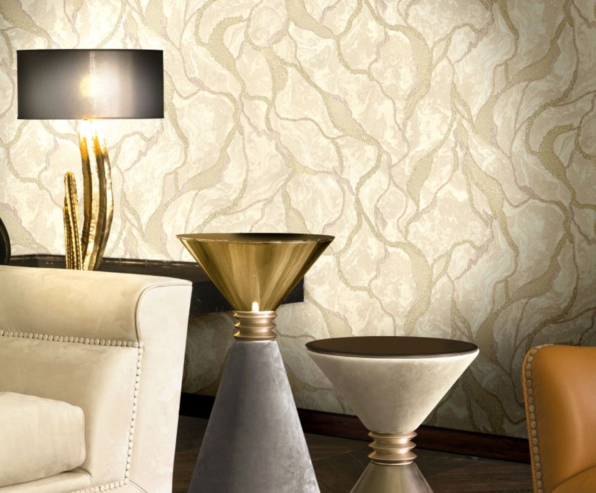 Luxury gold-beige stucco wallpaper, M69906, Splendor, Zambaiti Parati