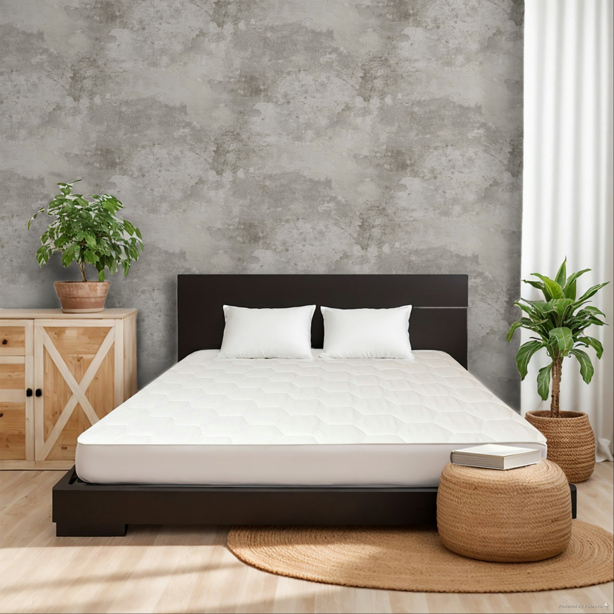 Grey-beige wallpaper, concrete imitation, A63102, Vavex 2025