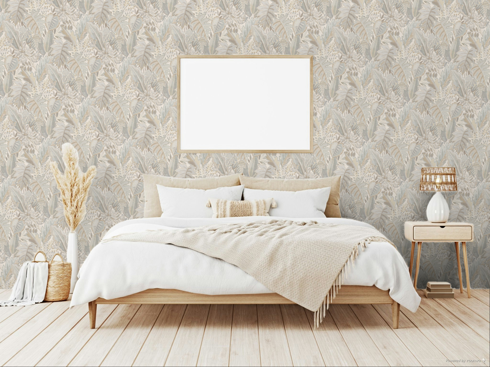 Beige wallpaper with leaves, A58402, Vavex 2025