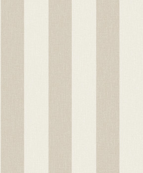 Beige striped wallpaper, fabric imitation, AT4005, Atmosphere, Grandeco