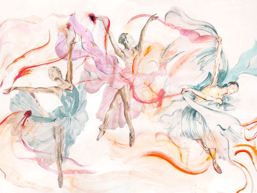 Graphic wall mural, Ballerinas, ML2201, Mural Young Edition, Grandeco