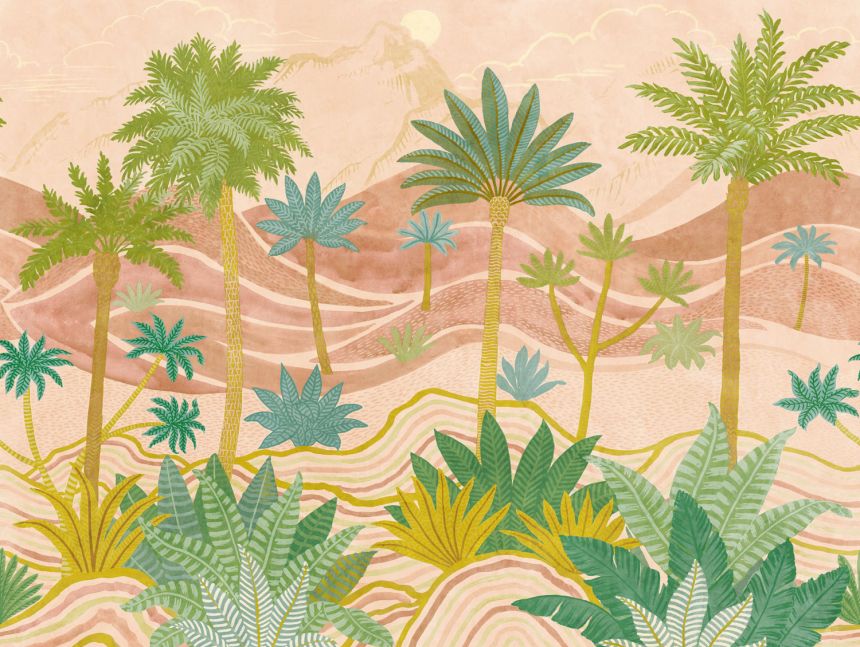 Wall mural, Landscape with palm trees, ML6901, Mural Young Edition, Grandeco