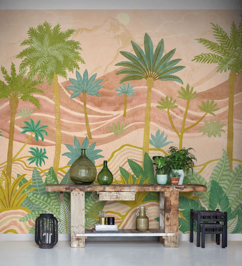 Wall mural, Landscape with palm trees, ML6901, Mural Young Edition, Grandeco