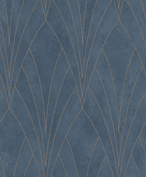Blue geometric wallpaper, Art Deco, L85601, Elegance, Ugepa