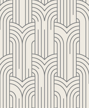 White-silver geometric wallpaper, Art Deco, M42129, Elegance, Ugepa
