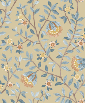 Beige floral wallpaper, B19902, Botanique, Ugepa