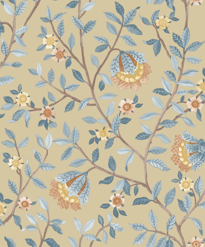 Beige floral wallpaper, B19992D, Botanique, Ugepa
