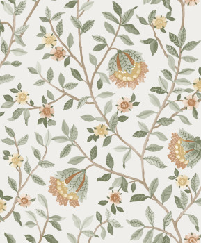 White floral wallpaper, B19994D, Botanique, Ugepa