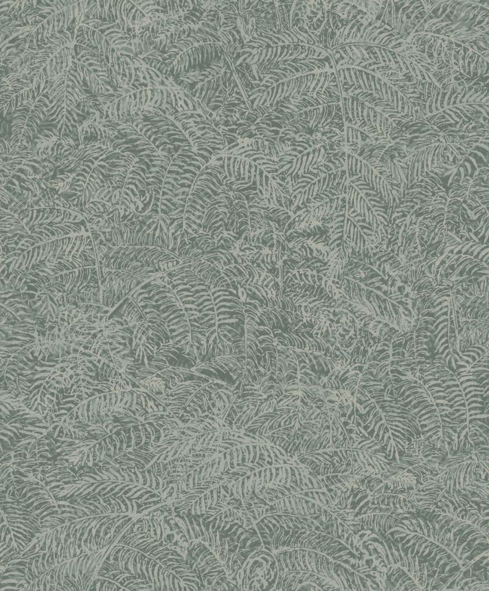 Green wallpaper, twigs, leaves,  M49814, Botanique, Ugepa