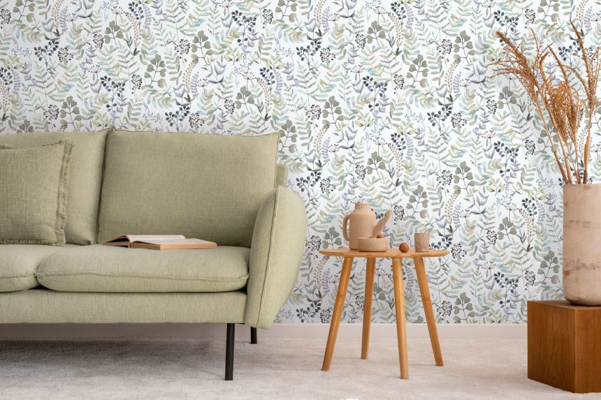 Wallpaper with leaves, M68504, Botanique, Ugepa