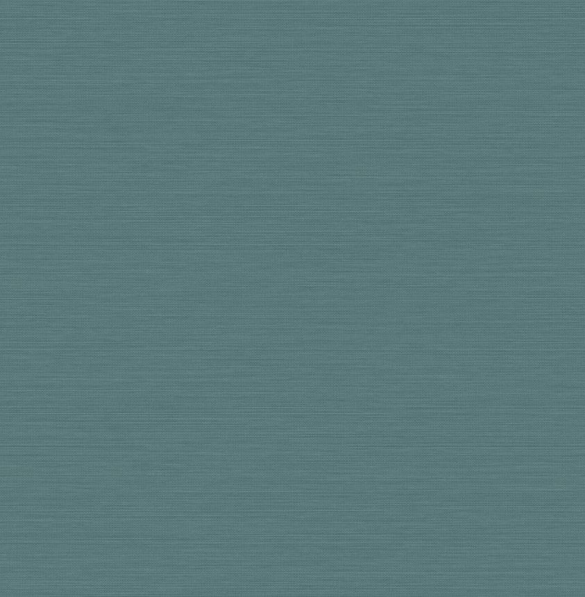 Monochrome turquoise wallpaper, fabric imitation, 120895, Envy