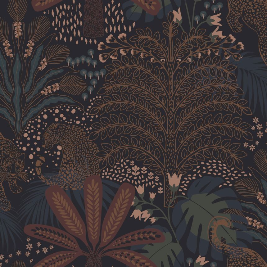 Black wallpaper with trees and leaves, 118729, Envy