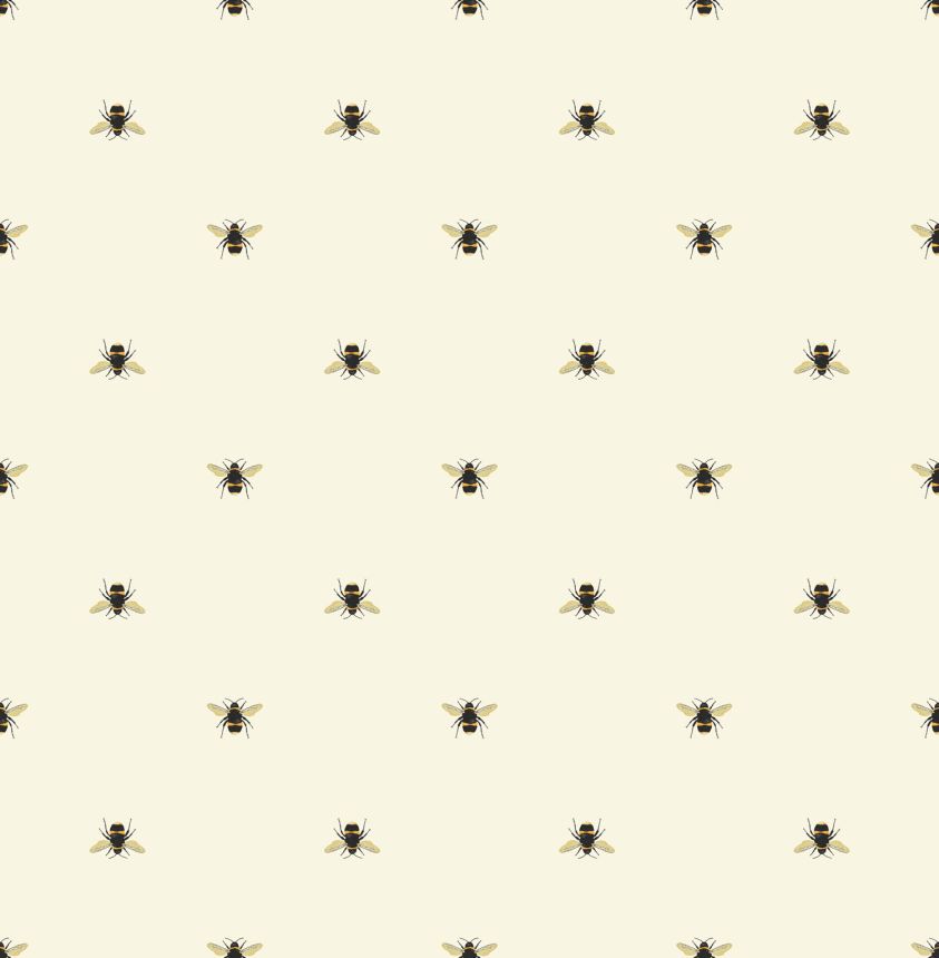 Cream wallpaper with bees, 118544, Joules, Graham&Brown