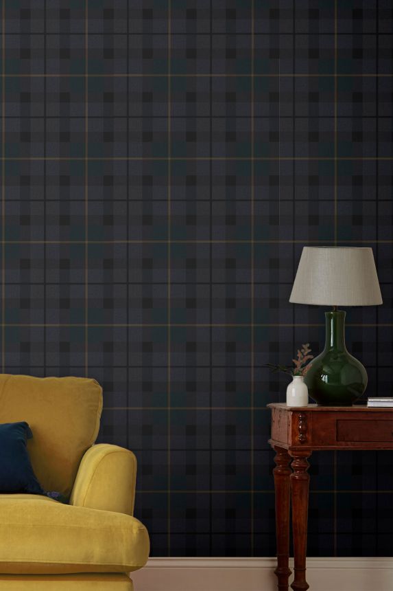 Wallpaper, imitation checked fabric, 118556, Joules, Graham&Brown