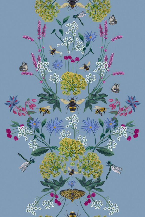 Blue wallpaper, meadow flowers, 118577, Joules, Graham&Brown