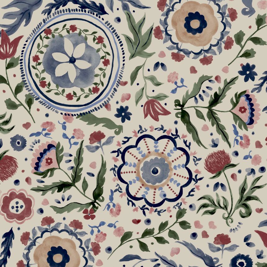 Colorful floral wallpaper, 120882, Joules, Graham&Brown