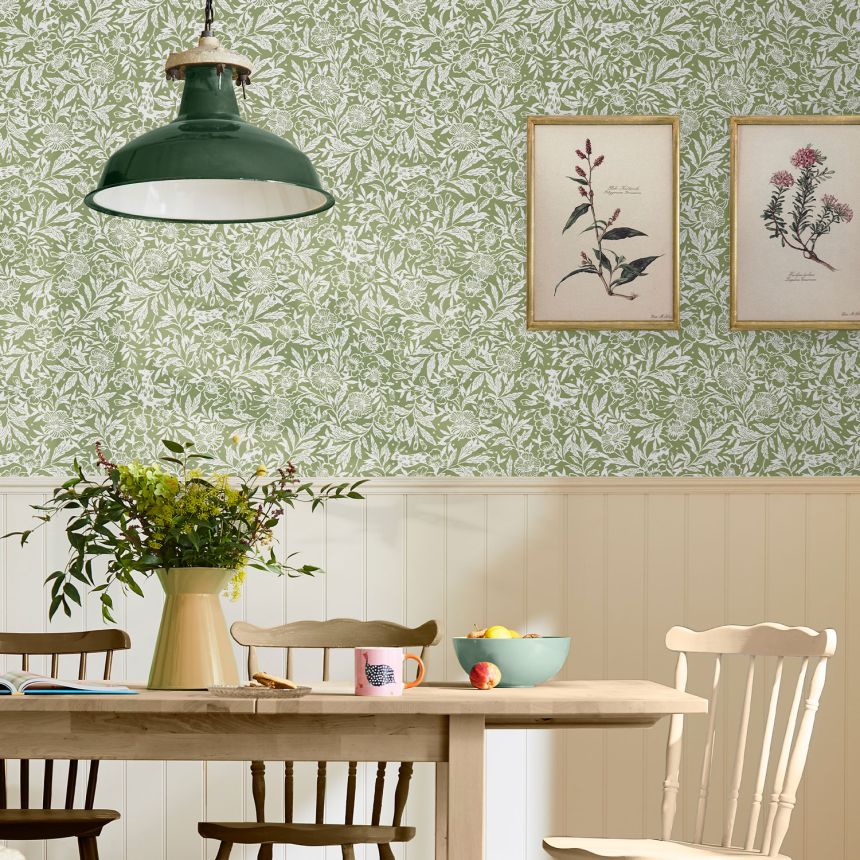 Green floral wallpaper, 120888, Joules, Graham&Brown